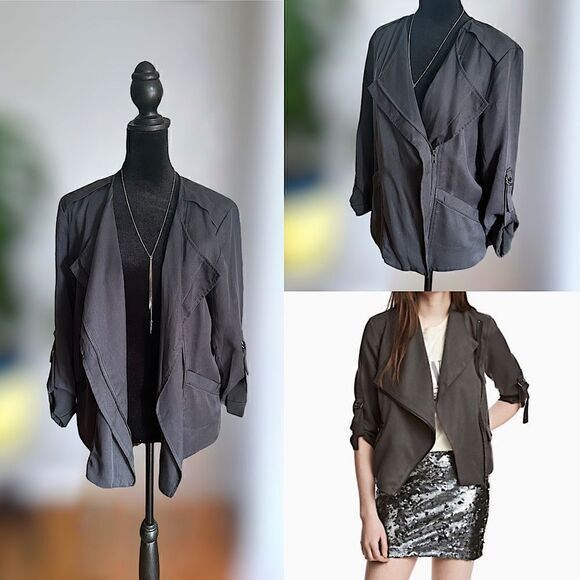Anthropologie ASTR the Label Moto Zip Blazer Jacket Size S - Picture 1 of 16